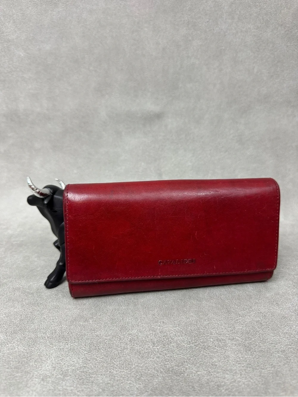 Classic Red Leather Continental Wallet by